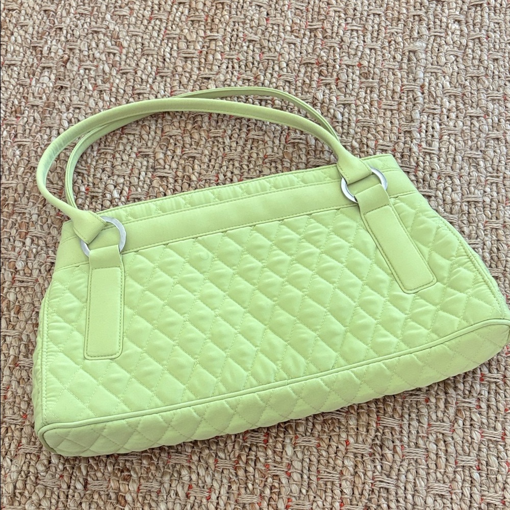 Vera Bradley Quilted Light Lime Shoulder Bag
